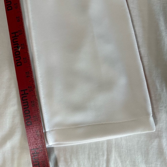 NWT Mizuno Pro White Baseball Pants Red Piping Mens Medium Performance Hemmed - Picture 2 of 7